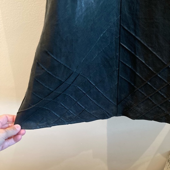 ALEXANDRA BARTLETT Sz 8 100% Linen Lined Trumpet Style Midi Skirt - Picture 4 of 9